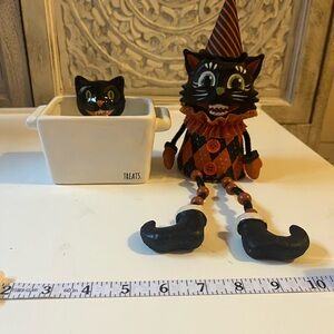 Ashland Halloween Cat Decor Set - Black and Orange